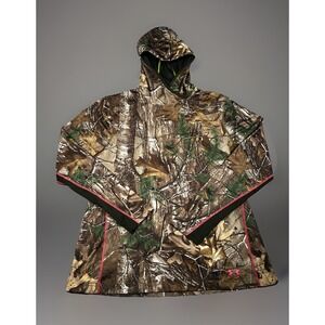 Under Armour Fitted Scent Control Real Tree Camo Hoodie 2XL Infrared ColdGear
